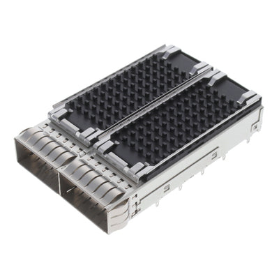 2170806-4 by TE Connectivity AMP Connectors - CONNECTOR QSFP28 CAGE 1X2 W/HSINK R/A