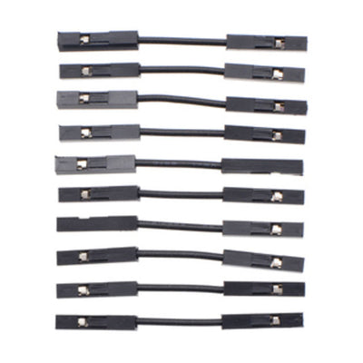 3800 by Pololu Corporation - JMPR WIRE 10-PACK F-F 1"" BLACK