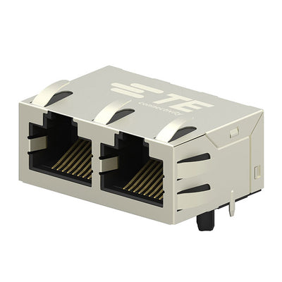2301996-3 by TE Connectivity AMP Connectors - CONNECTOR JACK 2PORT 1000 BASE-T PCB