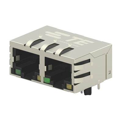 2301996-8 by TE Connectivity AMP Connectors - CONNECTOR JACK 2PORT 1000 BASE-T PCB