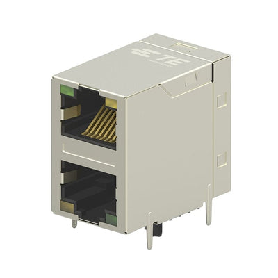 2301997-7 by TE Connectivity AMP Connectors - CONNECTOR JACK 2PORT 1000 BASE-T PCB