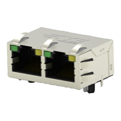 2337994-3 by TE Connectivity AMP Connectors - CONNECTOR JACK 2PORT 100 BASE-T PCB