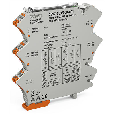 2857-533/000-001 by WAGO Corporation - THRESHOLD VALUE SWITCHES; RTD SE