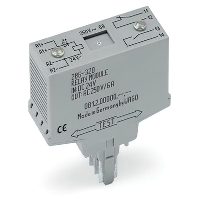 286-320/004-000 by WAGO Corporation - RELAY GEN PURPOSE DPST 6A 24V