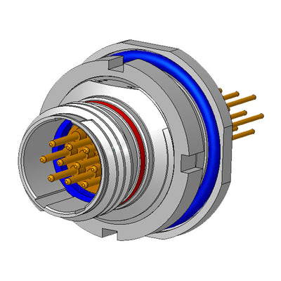 2M801-038-07MT7-10PA by Amphenol Aerospace Operations - CONNECTOR RECPT MALE 10POS GOLD SOLDER