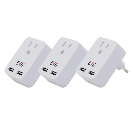 2U1O-C-3 by 5 Core Inc - 3Pcs Type C Adapter 2.4A USB
