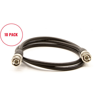 301-RG59-301/36-10PK by Triplett - RG59 BNC PLUG MALE TO MALE JUMPE