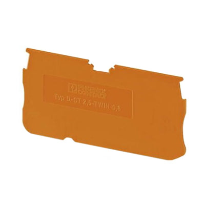 3030512 by Phoenix Contact - CONNECTOR TERM BLK END PLATE ORANGE