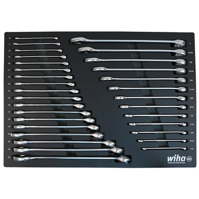 30492 by Wiha - 31 PIECE COMBINATION WRENCH TRAY