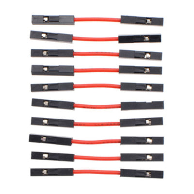 3802 by Pololu Corporation - JMPR WIRE 10-PACK F-F 1"" RED