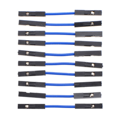 3806 by Pololu Corporation - JMPR WIRE 10-PACK F-F 1"" BLUE