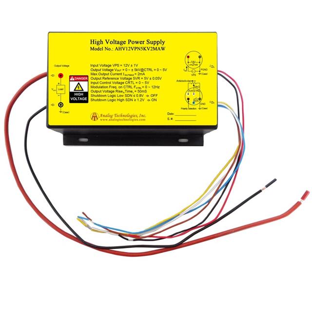 3838-AHV12VPN5KV2MAW-ND by Analog Technologies - HV 12V to 5kV 10W DC-DC Convert