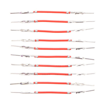 3922 by Pololu Corporation - JUMPER WIRE 10PK M-M 1"" RED