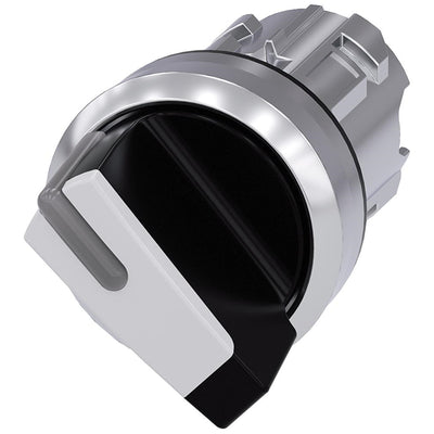 3SU10522BF600AA0 by Siemens - SEL SW, 2POS, MTND, SHORT HANDLE