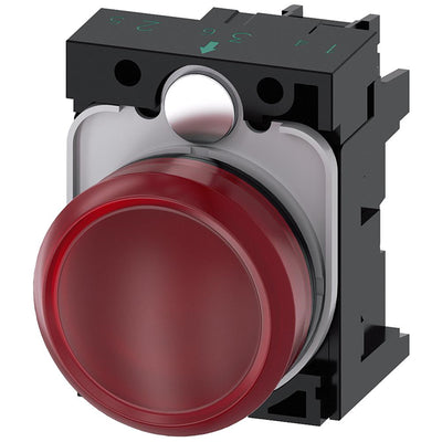 3SU11026AA201AA0 by Siemens - INDICATOR LIGHT, LED RED 24V AC/