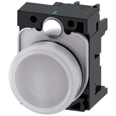3SU11036AA601AA0 by Siemens - INDICATOR LIGHT, LED WHITE, 110V