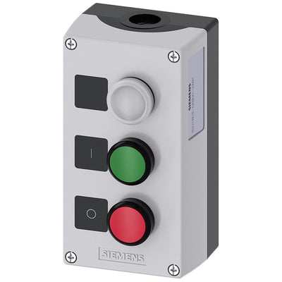 3SU18030AB002AB1 by Siemens - ENC PLASTIC,2-PUSHBUTTON,GRN,RED