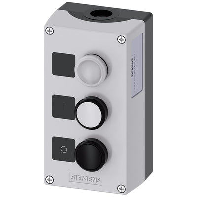 3SU18030AC002AB1 by Siemens - ENC PLASTIC,2-PUSHBUTTON,WHT,BLK