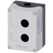 3SU18520AA000AB1 by Siemens - ENC METAL,GREY TOP, 2 HOLE, 22MM