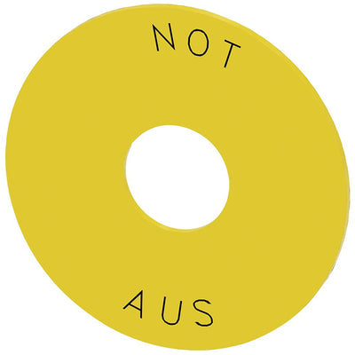 3SU19000BB310AS0 by Siemens - BACKING PLATE, YLW, O.D. 75MM, N