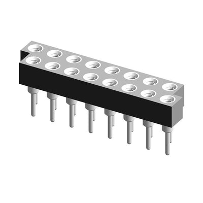 410-83-216-10-002101 by Preci-Dip - CONNECTOR ZIG-ZAG 16POS GOLD