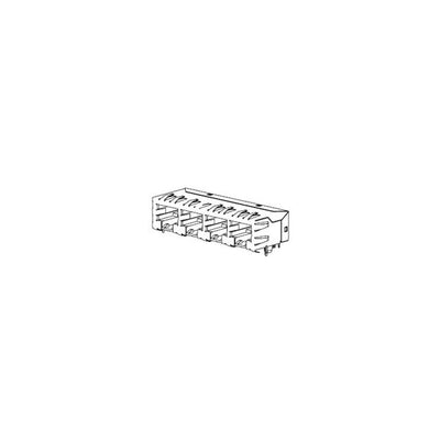 44150-0007 by Molex - MODJACK RA FLGLS CAT5 PTH 6PORT