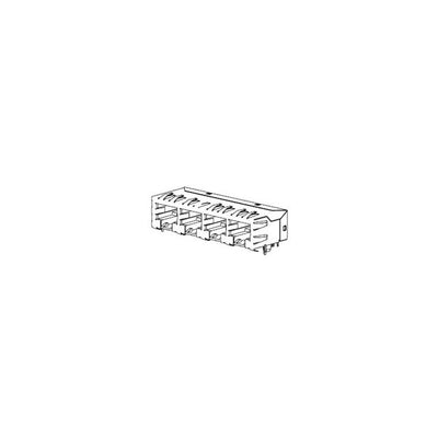 44150-0008 by Molex - MODJACK RA FLGLS CAT5 PTH 8 PRT