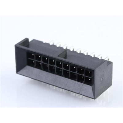44428-1801 by Molex - MICROFIT BMI RA DR HDR PEGS TIN