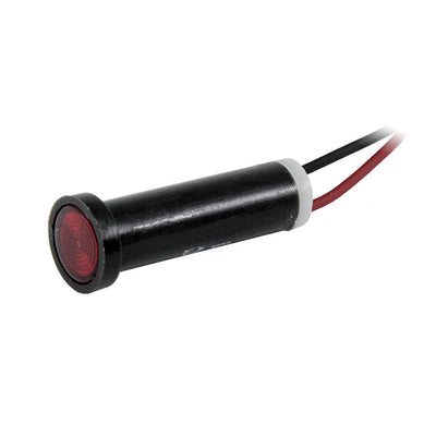 44W-NKR28H-CRO by Visual Communications Company - VCC - PMI .250"" LED 28V WIRE CLEAR RED