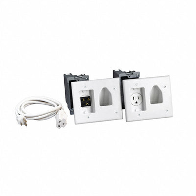 45-0023-WH by DataComm Electronics, Inc. - RECESSED PRO-POWER KIT WITH STRA