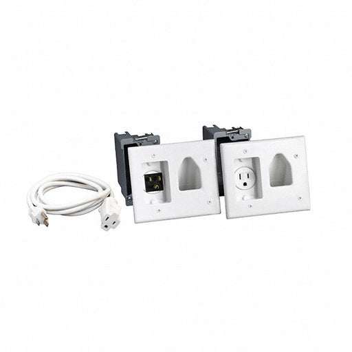 45-0023-WH by DataComm Electronics, Inc. - RECESSED PRO-POWER KIT WITH STRA