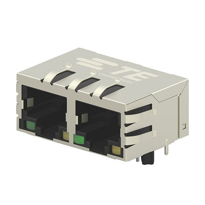 5-2301996-8 by TE Connectivity AMP Connectors - CONNECTOR JACK 2PORT 1000 BASE-T PCB