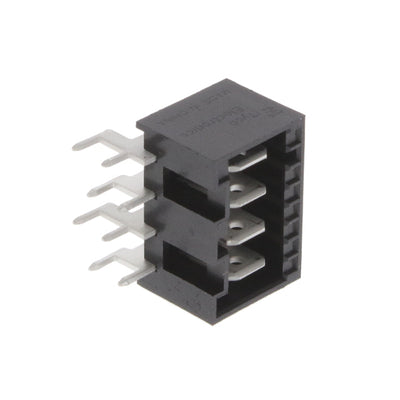 521384-4 by TE Connectivity AMP Connectors - CONNECTOR HDR FASTON 0.250 4POS R/A