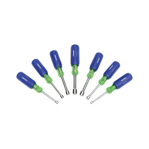 534199 by Global Industrial - 7 PIECE NUT DRIVER SET, BLUE/GRE