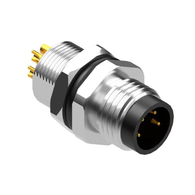 54-00295 by Tensility International Corp - M8 A-CODE 4POS PLUG PANEL MOUNT