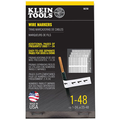 56250 by Klein Tools, Inc. - WIRE MARKR BOOK 139.7X84.5MM WHT