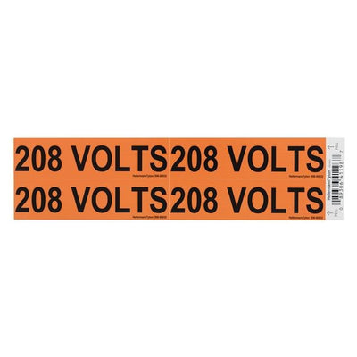 596-00932 by HellermannTyton - WIRE MARKR ADH 108X28.6MM ORG/BL