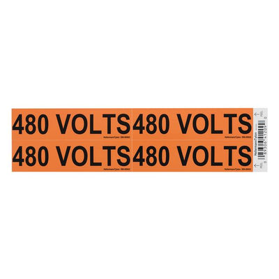 596-00942 by HellermannTyton - WIRE MARKR ADH 108X28.6MM ORG/BL