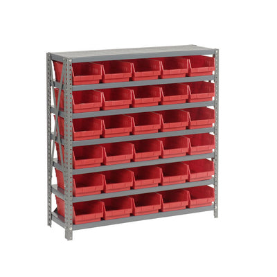 603429RD by Global Industrial - 7 SHELF STEEL SHELVING W/(30) 4