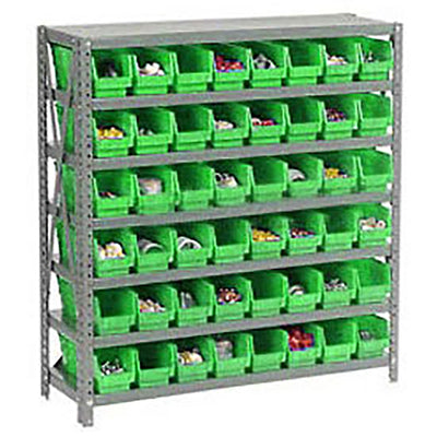603430GN by Global Industrial - 7 SHELF STEEL SHELVING W/(48) 4