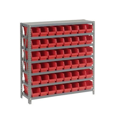 603430RD by Global Industrial - 7 SHELF STEEL SHELVING W/(48) 4