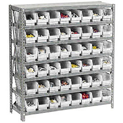 603430WH by Global Industrial - 7 SHELF STEEL SHELVING W/(48) 4