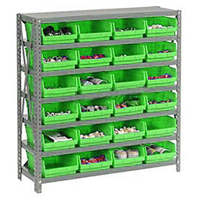 603431GN by Global Industrial - 7 SHELF STEEL SHELVING W/(24) 4