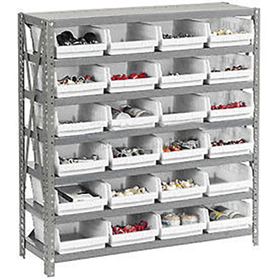 603431WH by Global Industrial - 7 SHELF STEEL SHELVING W/(24) 4