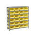 603431YL by Global Industrial - 7 SHELF STEEL SHELVING W/(24) 4