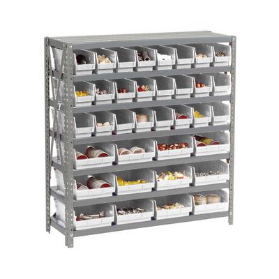 603433WH by Global Industrial - 7 SHELF STEEL SHELVING W/(36) 4
