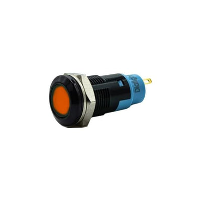 6123332140F by Dialight - LED PANEL MNT 12MM YELLOW 24VDC