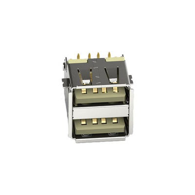 614108646521 by Wurth Elektronik - THR USB 2.0 TYPE A, DUAL MID-MOU
