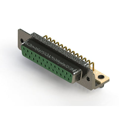 622-M25-260-GN3 by EDAC Inc. - 622M SERIES RIGHT ANGLE D-SUB PL
