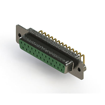 622-M25-360-GN2 by EDAC Inc. - 622M SERIES RIGHT ANGLE D-SUB PL